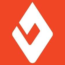 Diamondback Bikes logo on orange triangle with diamond in white