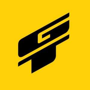 GT Bikes logo on yellow background with letters GT in black stacked on top of each other
