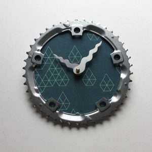 Bike clock // Help reduce waste and support small businesses by choosing upcycled bicycle gifts that repurpose old bike chains, inner tubes, tires, and more