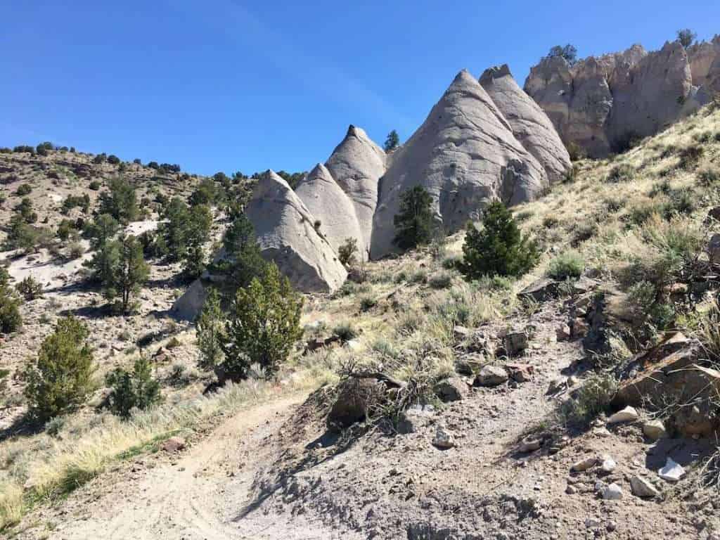 Conical shaped teepee rocks outside of Caliente, Nevada