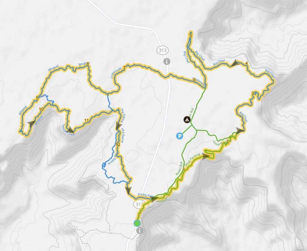 Screenshot of Dead Horse Point mountain bike route in Moab, Utah