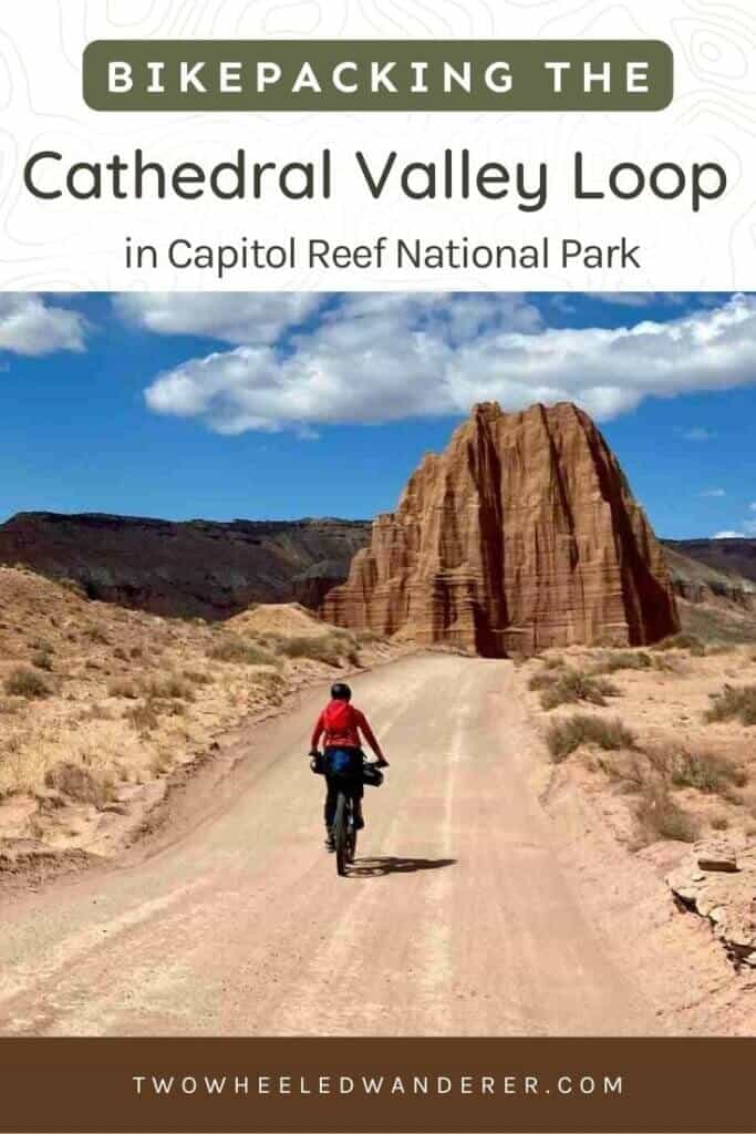 The Cathedral Valley Loop in Capitol Reef National Park is a perfect overnight bikepacking adventure with incredible views and mellow pedaling