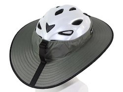 DaBrim cycling hat around bike helmet