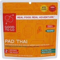 Good To-Go dehydrated Pad Thai pouch