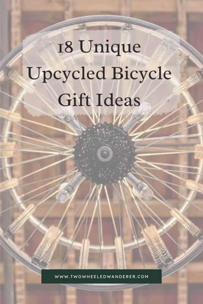 Help reduce waste and support small businesses by choosing upcycled bicycle gifts that use recycled bike parts like old chains, tubes, & more