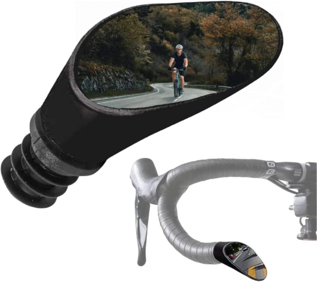 Cycling mirror for drop bar handlebars