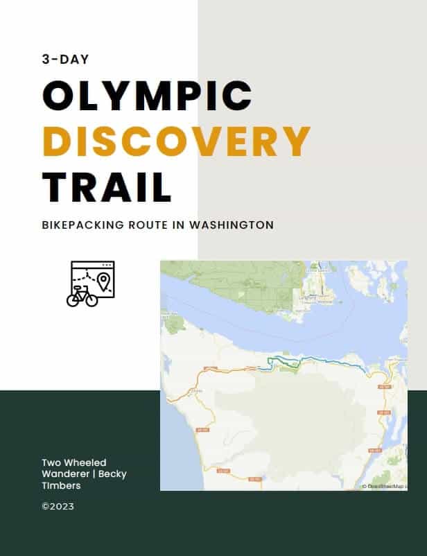 Screenshot of Olympic Discovery Trail Itinerary cover page with map
