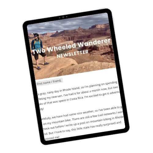 Newsletter sign up in tablet frame